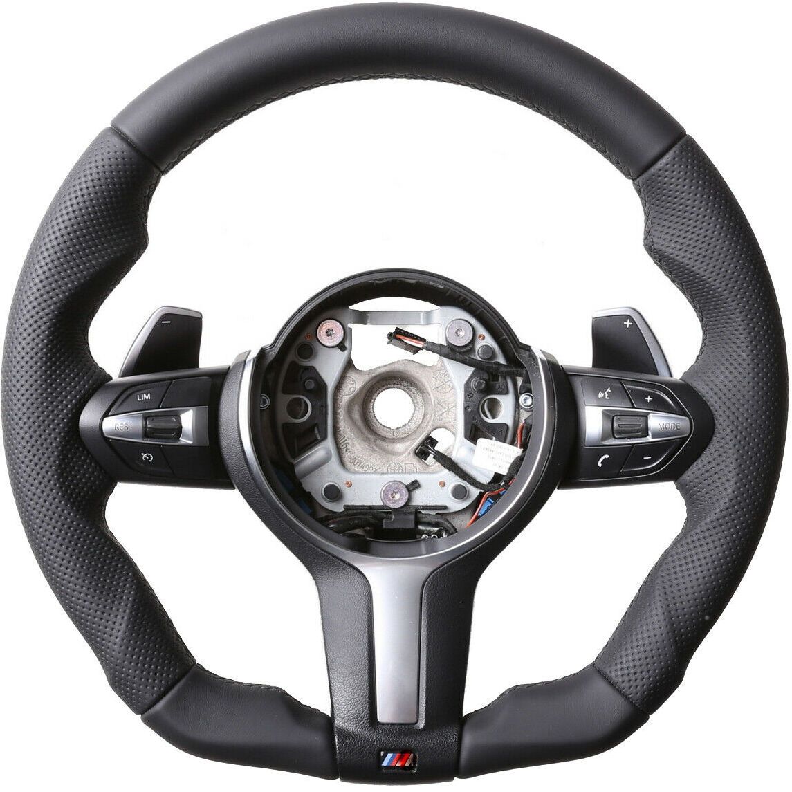 BMW Lenkrad F01 F02 F07 F10 F11 F12 F13 Abgeflacht Kombibezug Naht schwarz