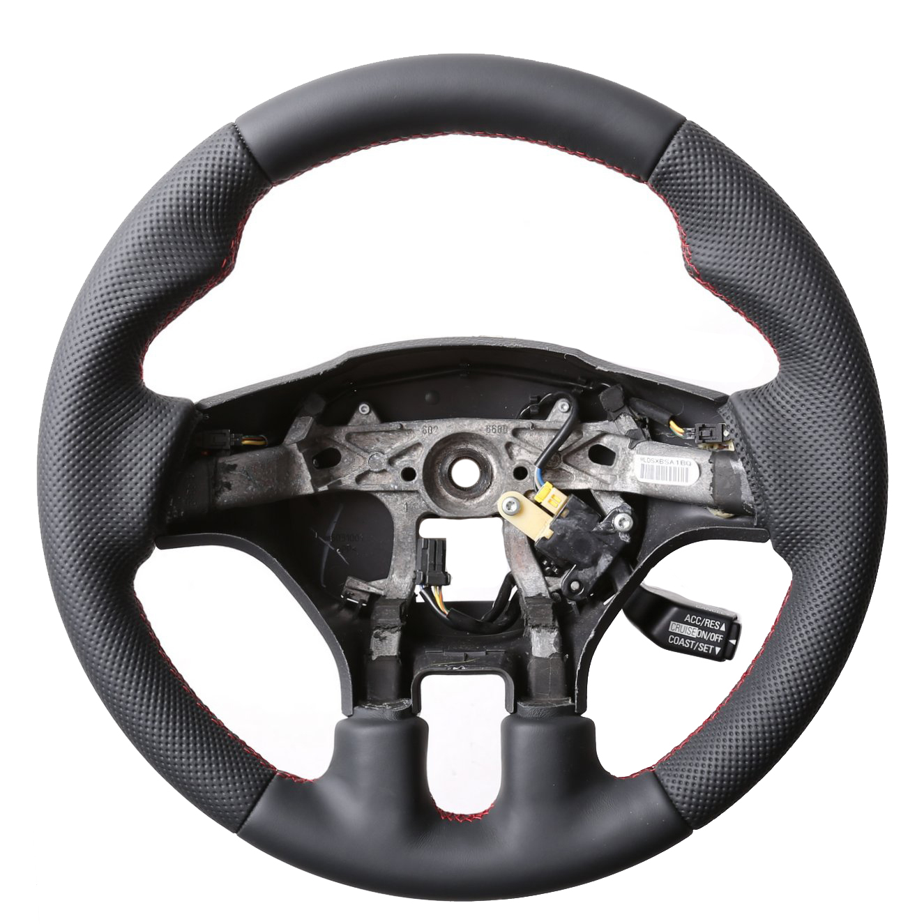 Mitsubishi Lenkrad Eclipse Daumenauflagen Kombibezug Naht rot