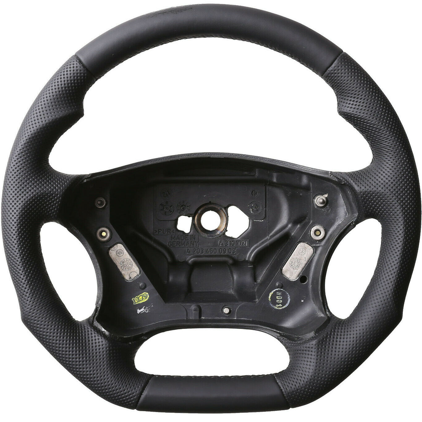 Mercedes Lenkrad W203 S203 C Klasse Abgeflacht Kombibezug Naht schwarz