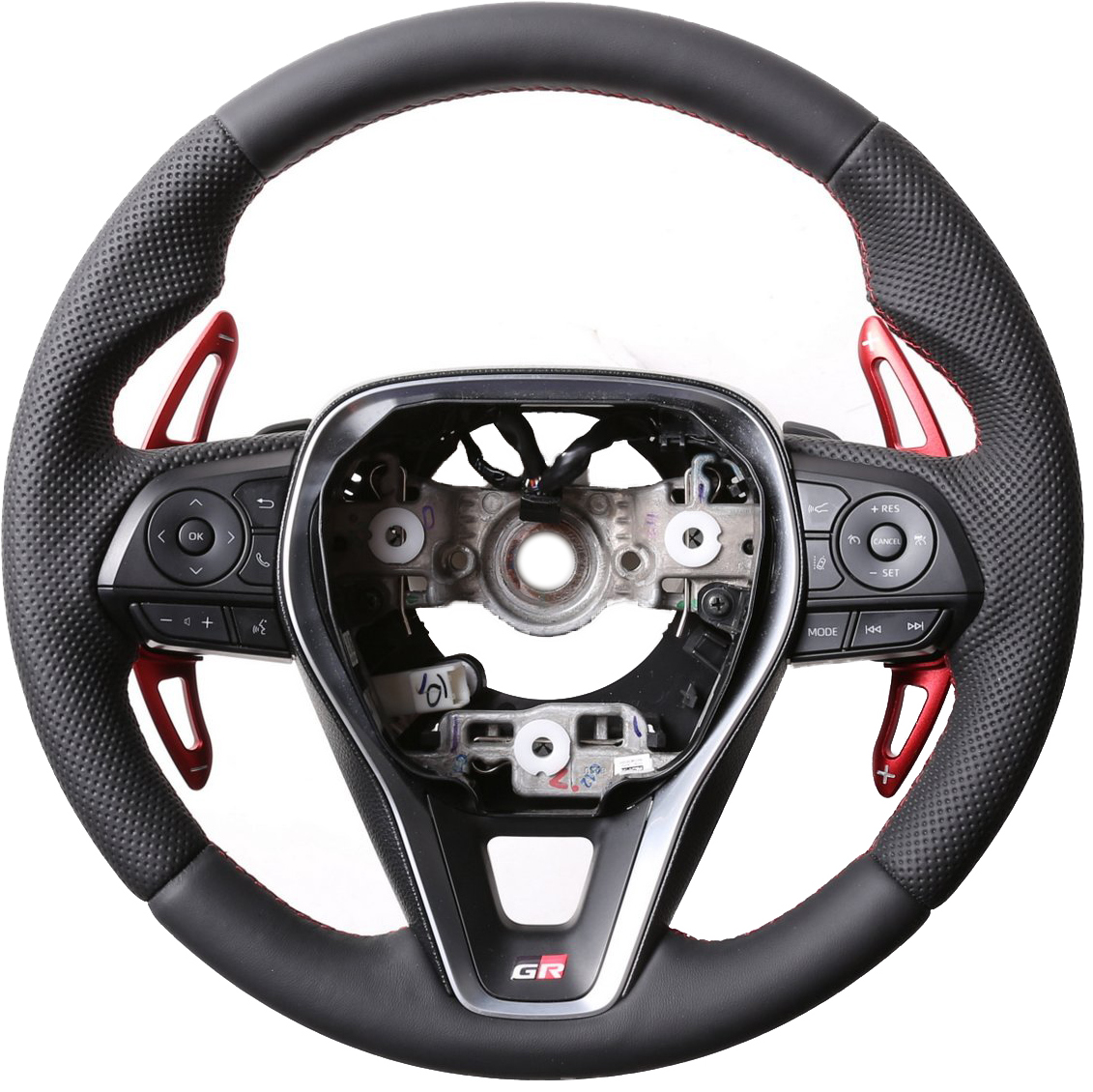 Toyota Lenkrad Corolla XII E21 Daumenauflagen Kombibezug Naht rot