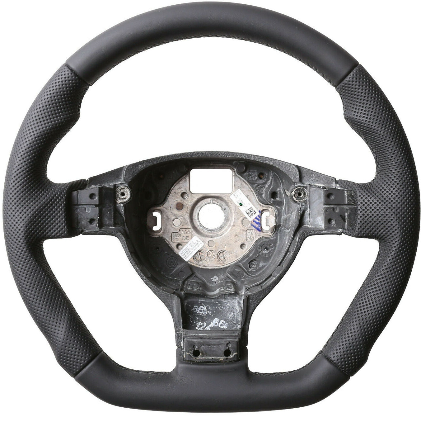 VW Lenkrad Golf 5 Touran Polo 9N Passat 3C EOS Abgeflacht Kombibezug Naht schwarz