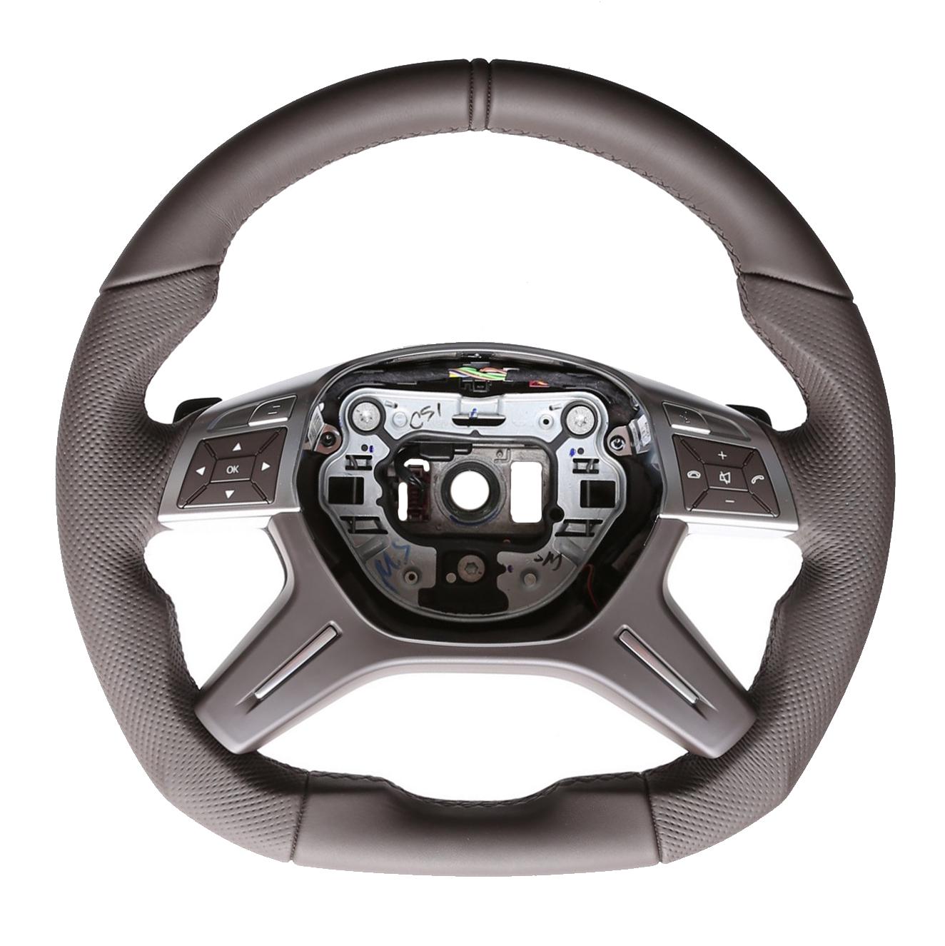 Mercedes Lenkrad W204 C Klasse W166 ML X166 GL GLE W463 Abgeflacht Kombibezug 12 Uhr Markierung