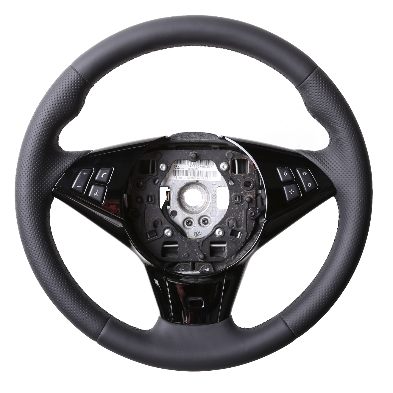 BMW Lenkrad E60 61 63 64 M-Sport Kombibezug Naht schwarz