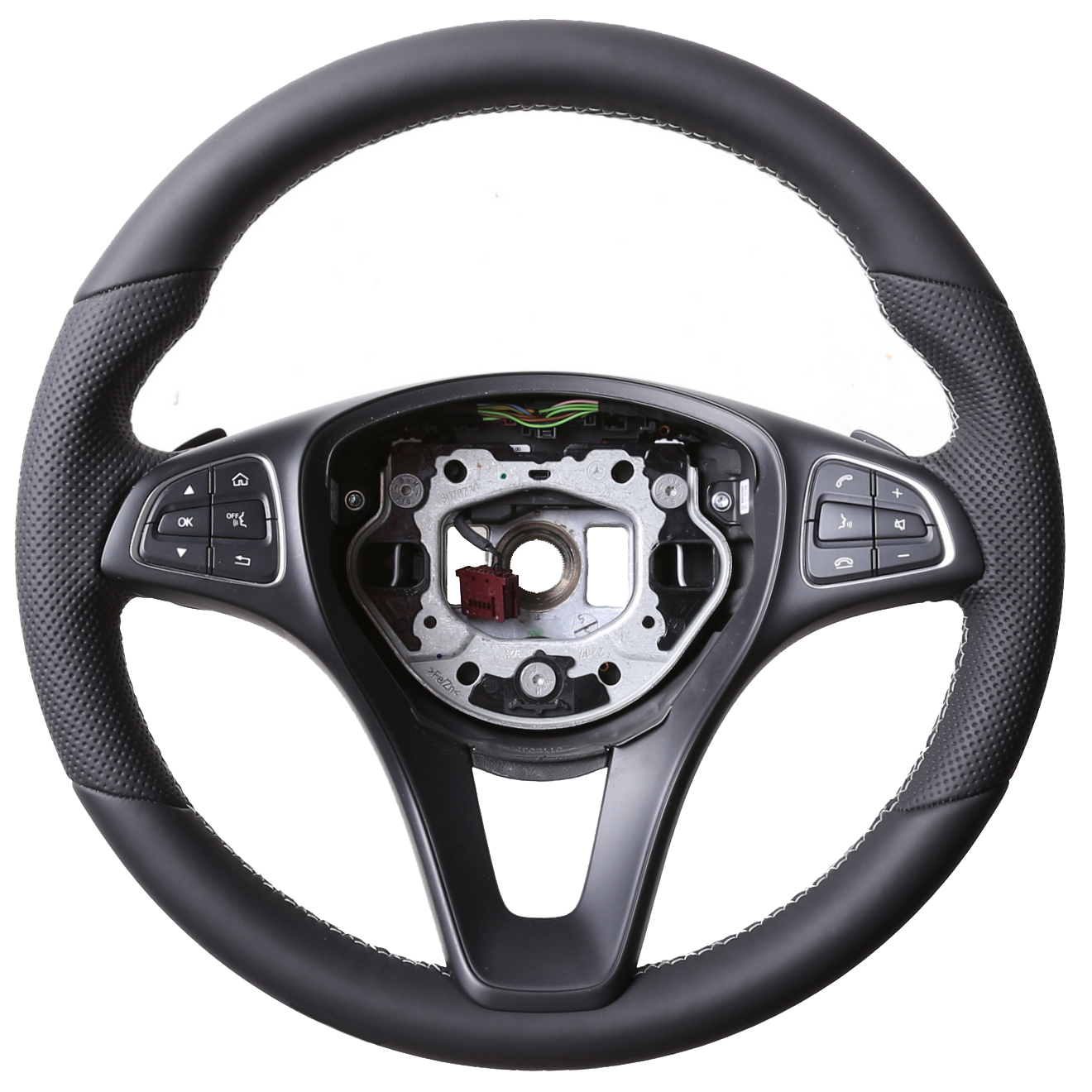 Mercedes Lenkrad B CLS GLE Klasse Vito W246 C218 C292 447 Kombibezug Naht silber