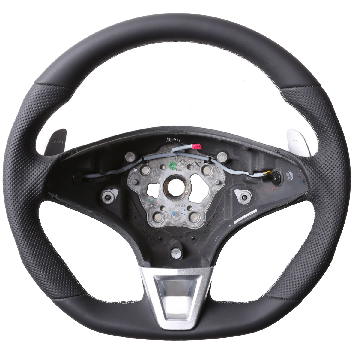 Mercedes Lenkrad AMG SLK 55 SL 63 65 Kombibezug Naht silber