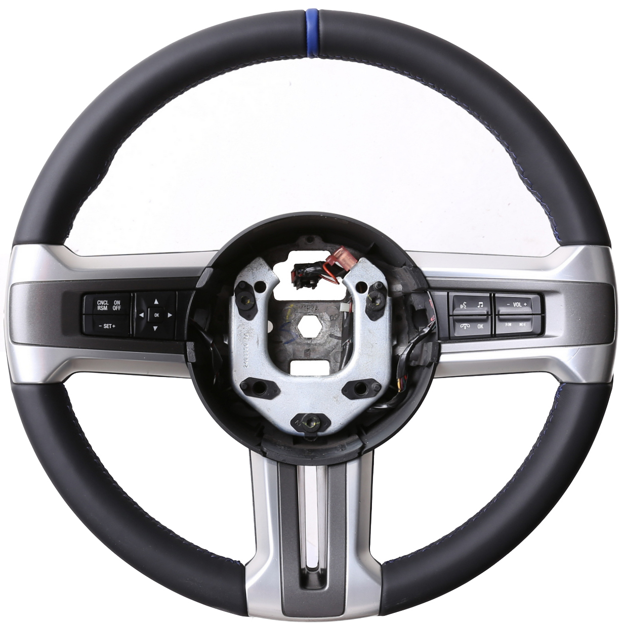 Ford Mustang Lenkrad nur Nappa 12 Uhr Markierung blau Naht blau