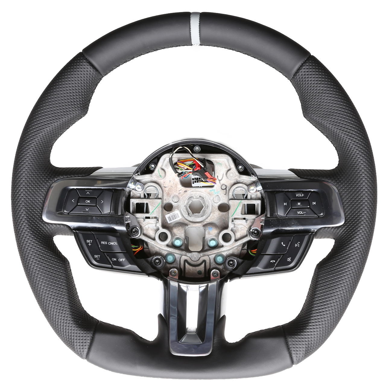 Ford Mustang Lenkrad Abgeflacht NEU Kombibezug 12 Uhr Markierung grau Naht schwarz
