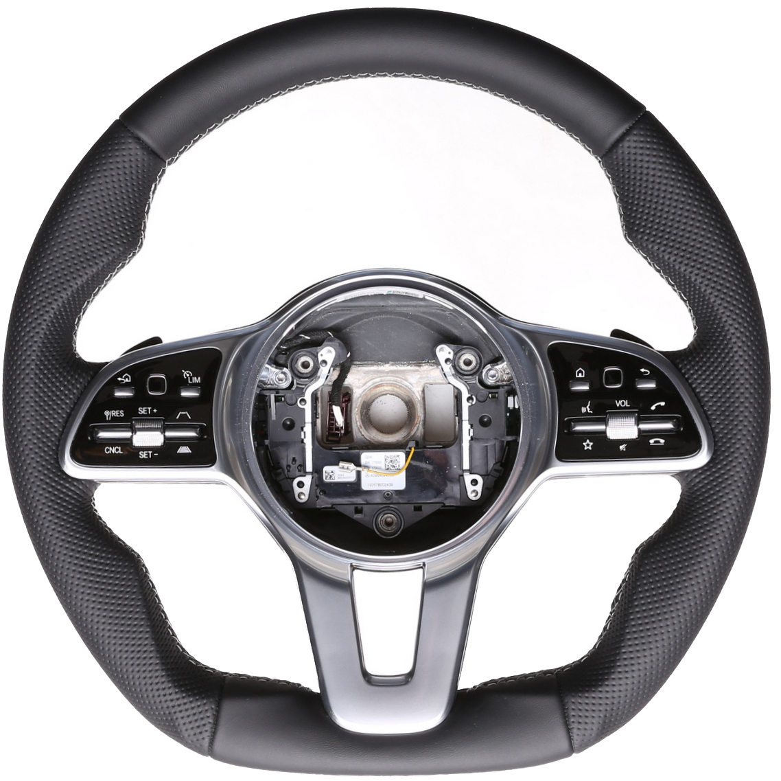 Mercedes Lenkrad B GLA GLE Kl. Sprinter W247 H247 C167 B907 Kombibezug Abgeflacht NEU Naht silber