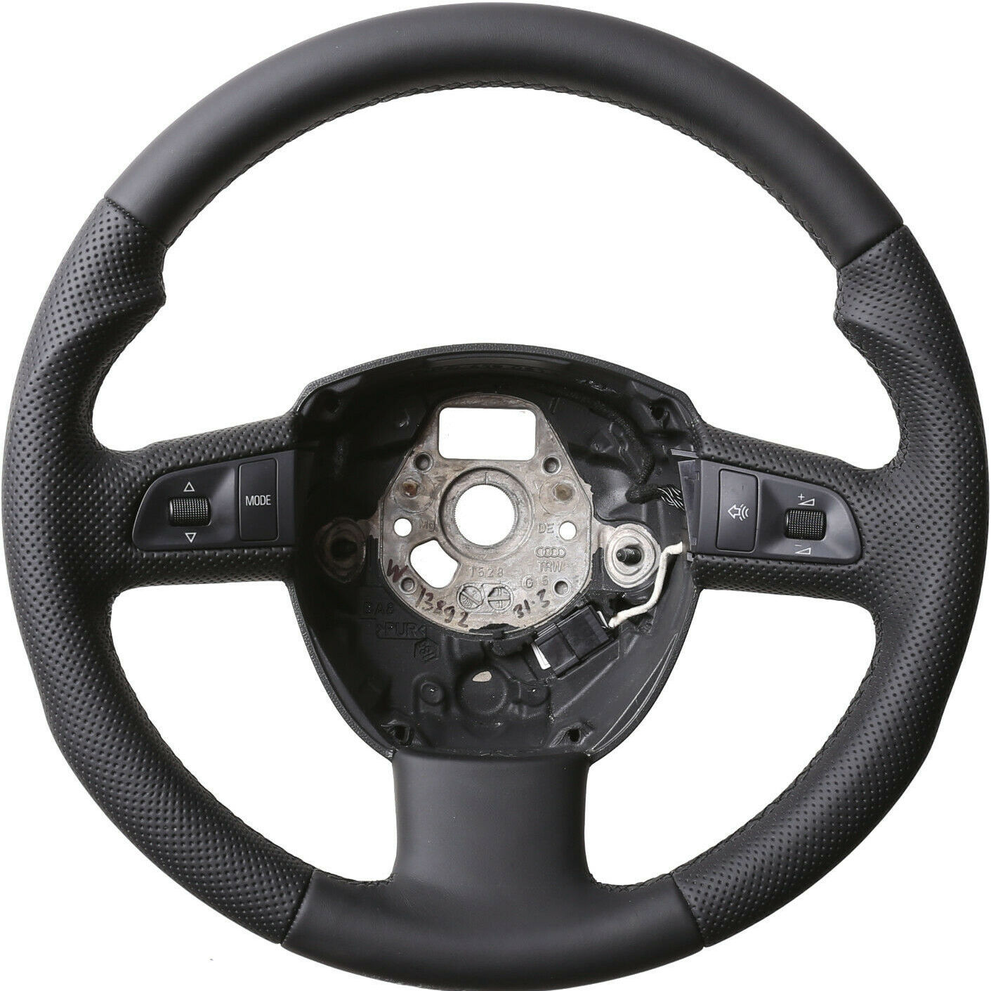 Audi Lenkrad A3 A4 A5 A6 A8 Q5 Q7 Daumenauflagen Kombibezug Naht schwarz