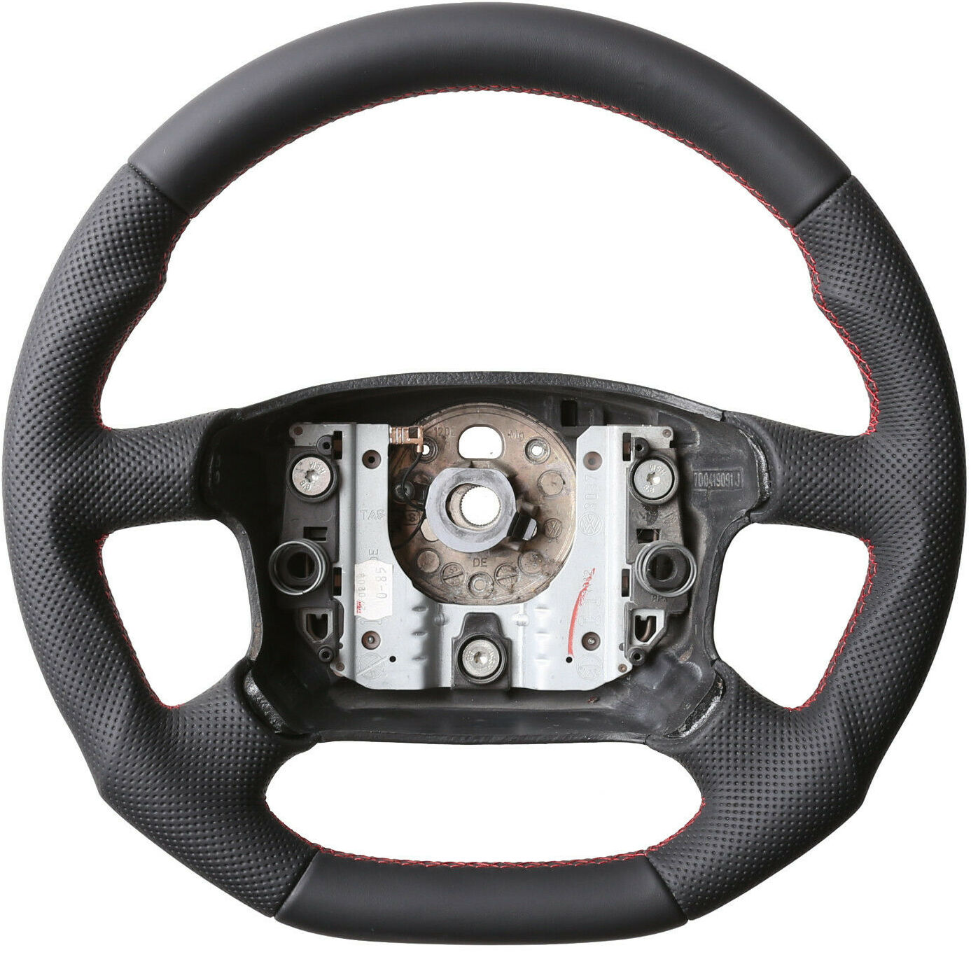 Seat Lenkrad Alhambra Abgeflacht Kombibezug Naht rot
