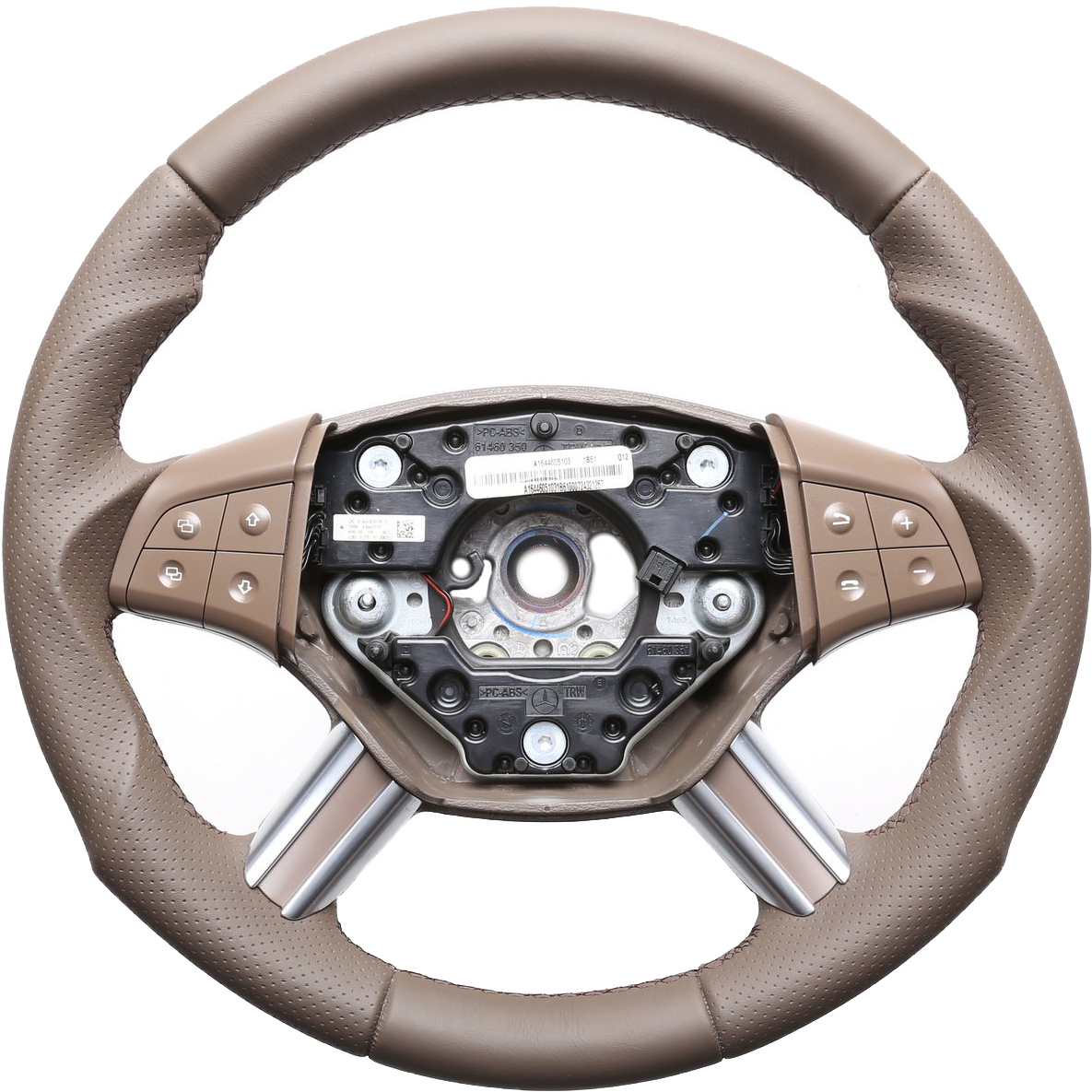 Mercedes Lenkrad W164 ML X164 GL W251 R Klasse braun Tuning  Kombibezug Naht braun