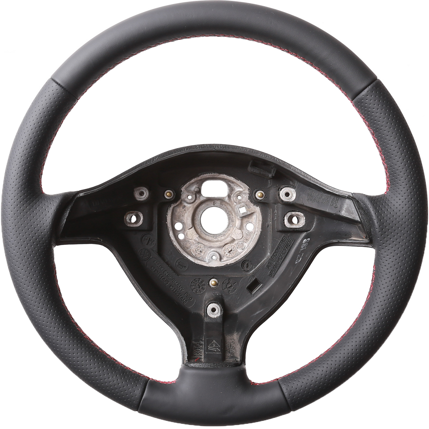 VW Lenkrad Golf 4 Passat 3B 3BG Seat Leon Klassisch Kombibezug Naht rot