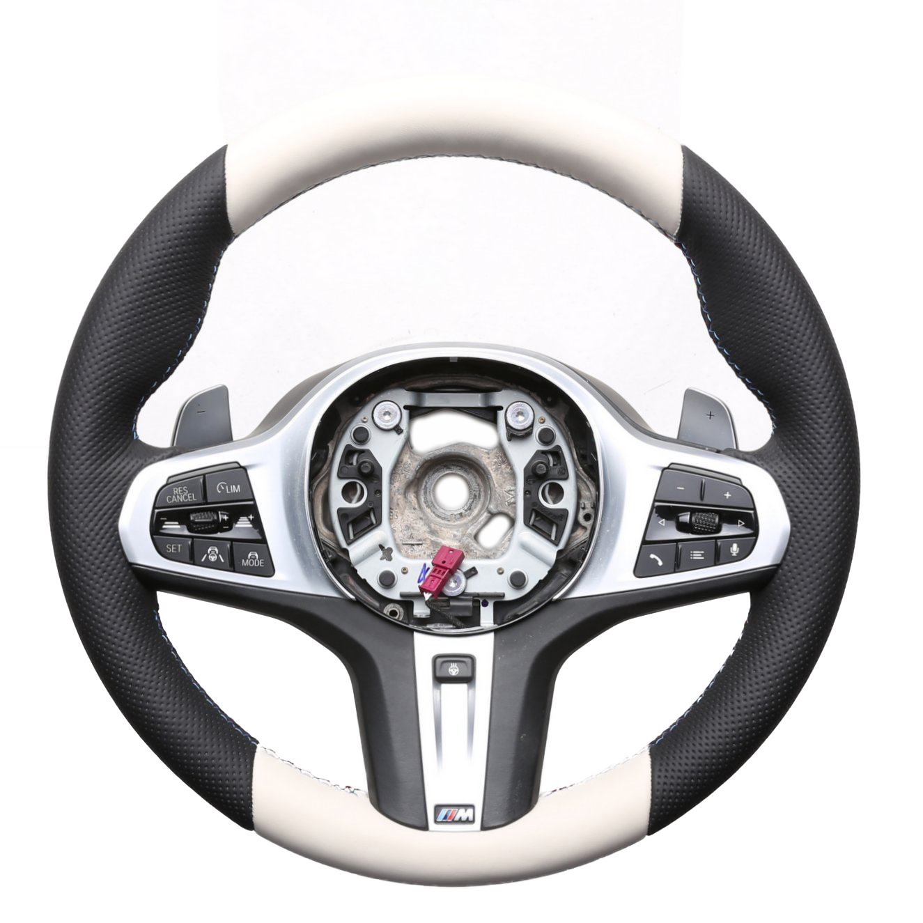 BMW Lenkrad G20 G21 G28 G22 G23 G30 G32 F40 F44 Bicolor Kombibezug M-Naht