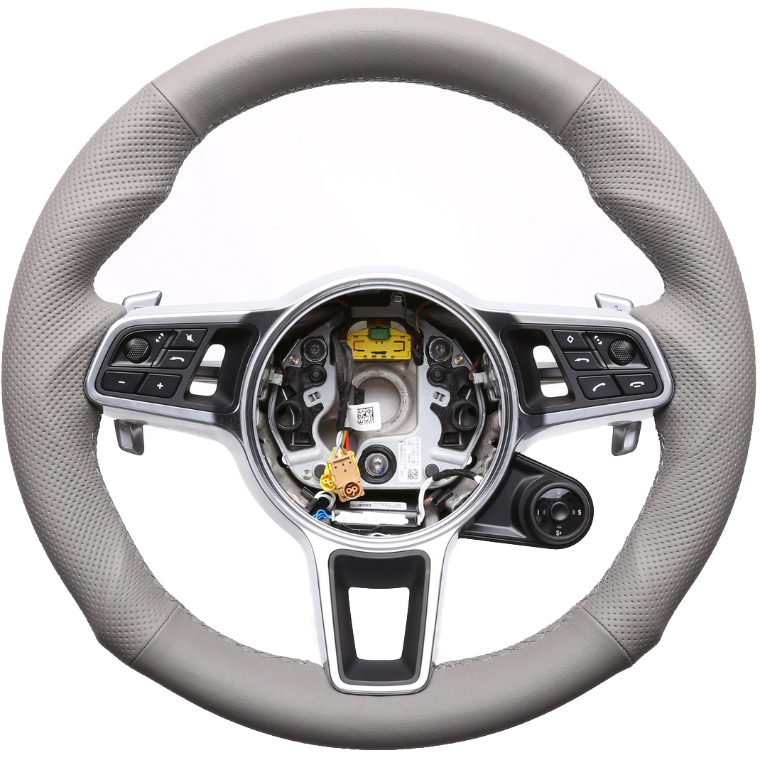 Porsche Lenkrad Macan 911 991 918 Spyder Boxter Carrera Cayman Cayenne Panamera grau Tuning