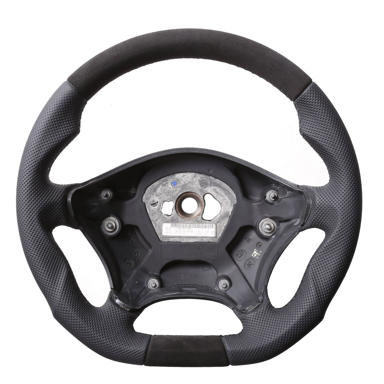 Mercedes Lenkrad W639 Vito Viano W906 Sprinter Abgeflacht Kombibezug Alcantara Naht schwarz