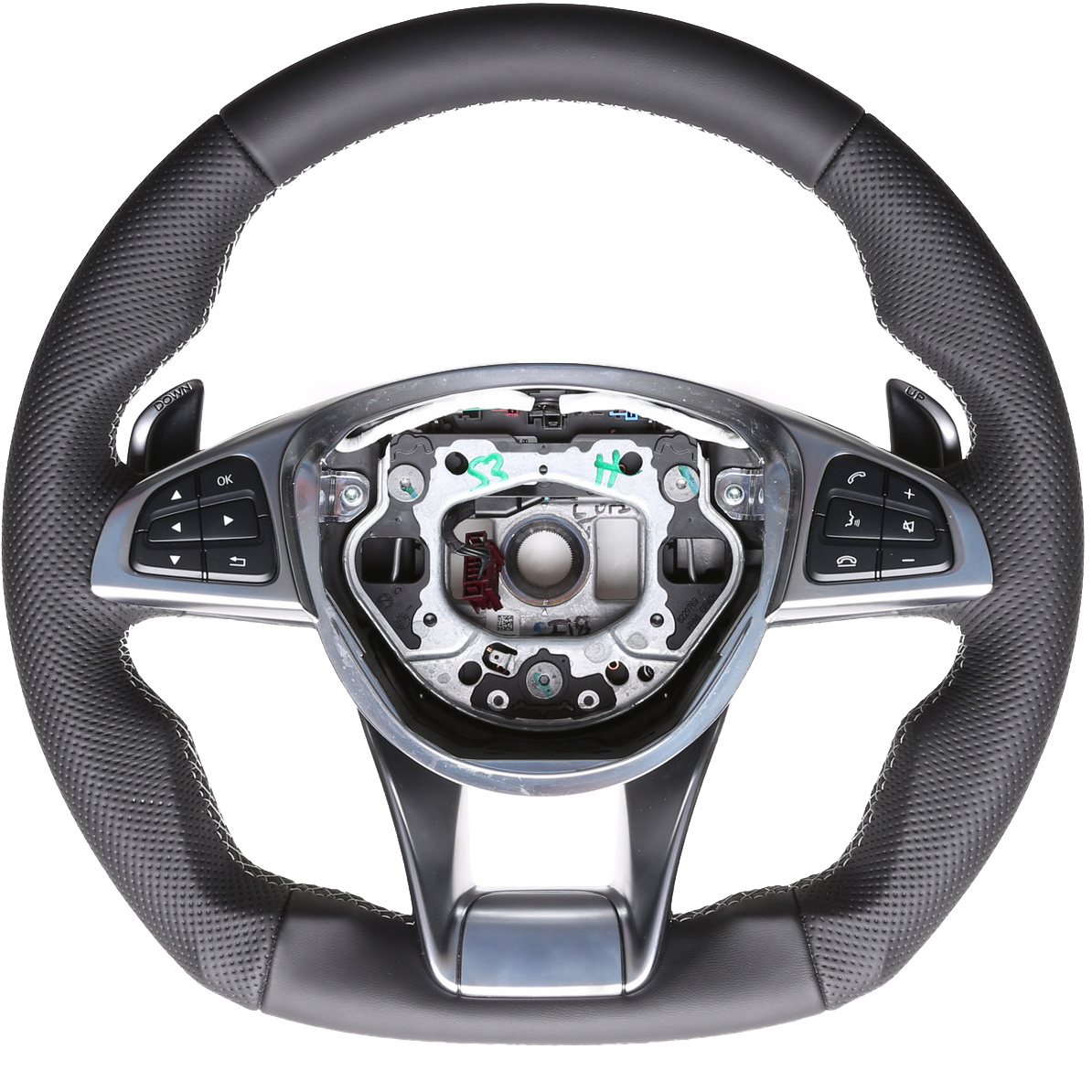 Mercedes Lenkrad AMG C E GLE SL Klasse W205 W213 W292 R231 Abgeflacht NEU Kombibezug Naht silber