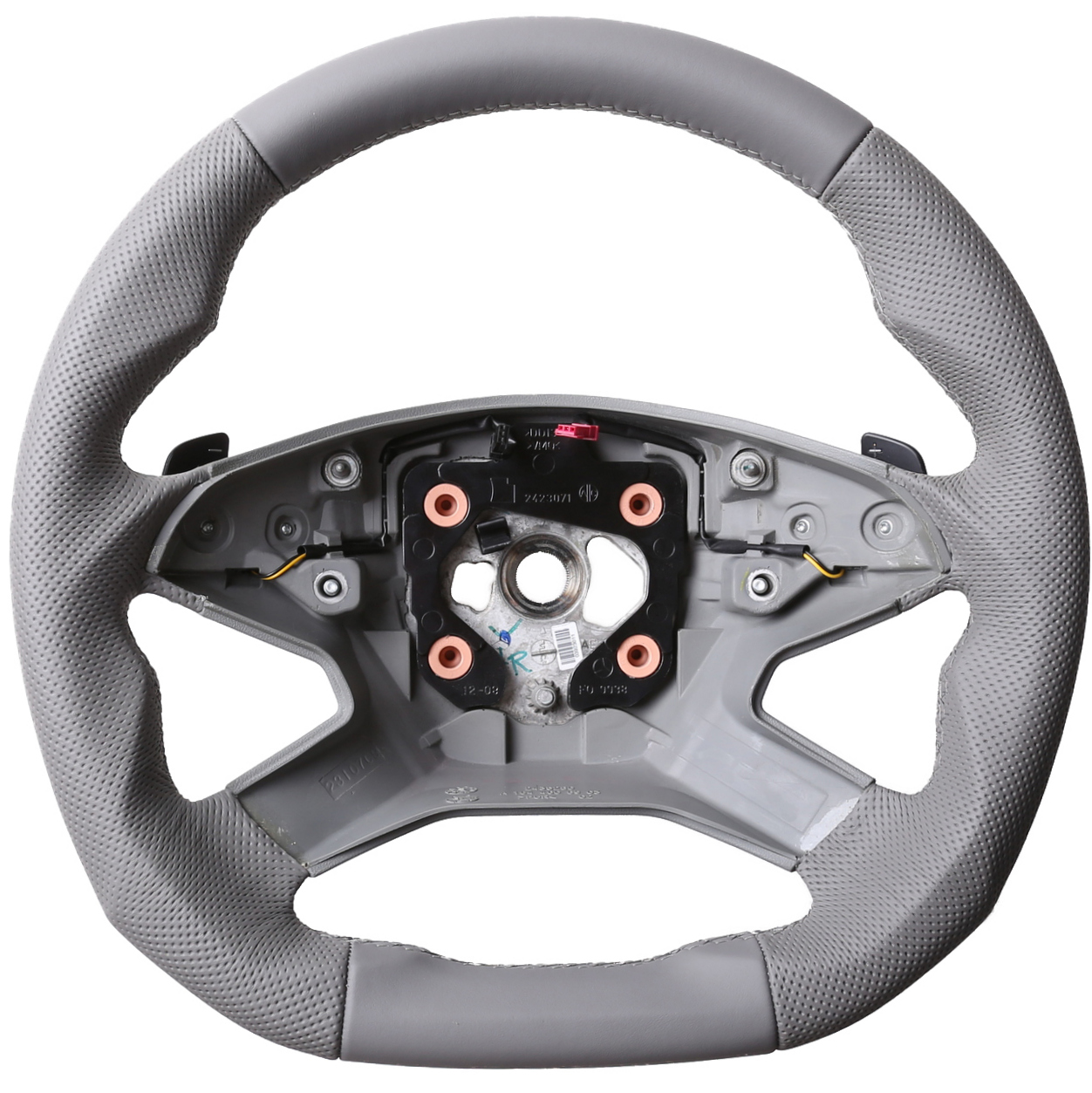 Mercedes Lenkrad W164 ML W212 S212 E Klasse Abgeflacht NEU Kombibezug Naht grau