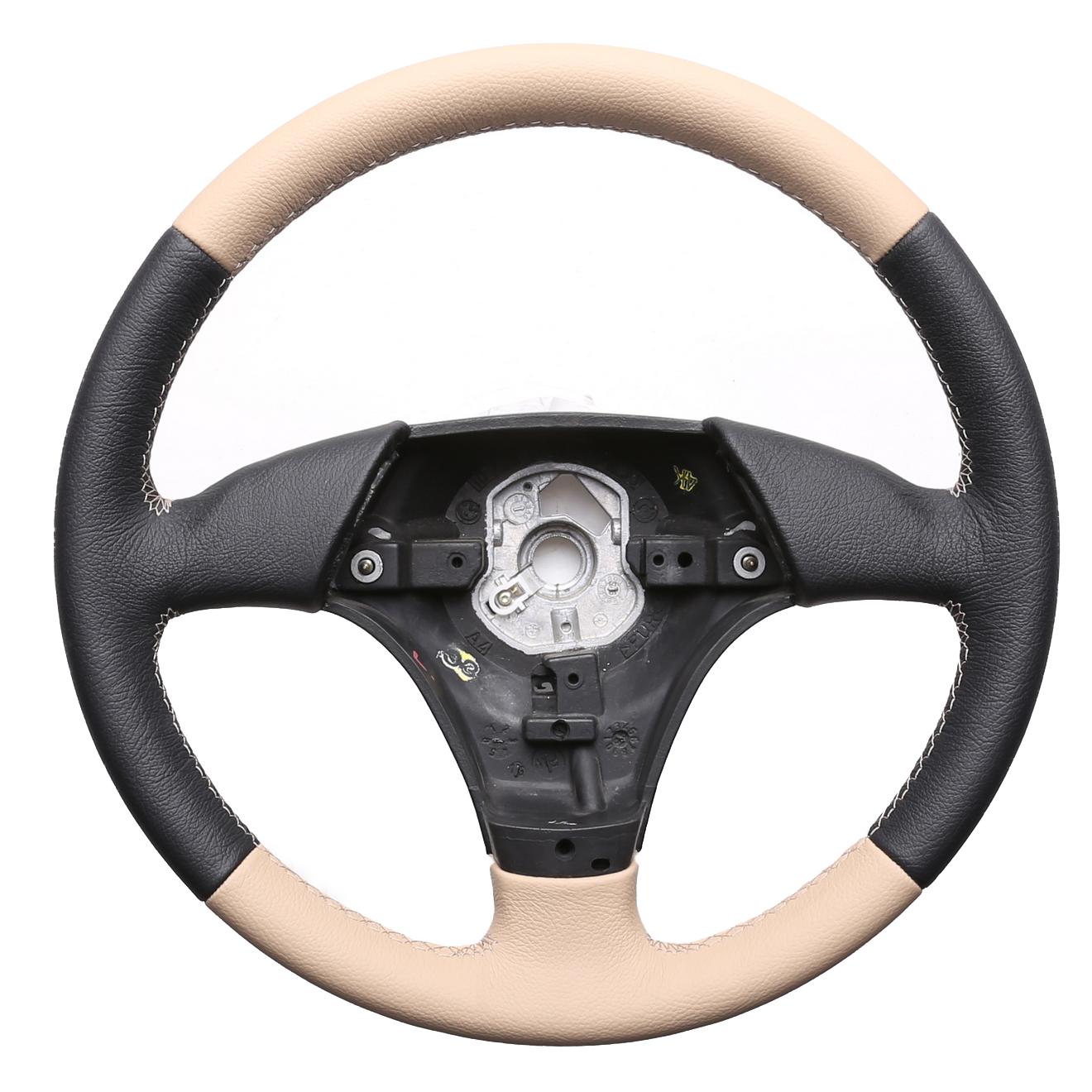 BMW Lenkrad E31 E36 E39 E46 Z3 Sport Klassisch Bicolorbezug beige genarbt Naht beige