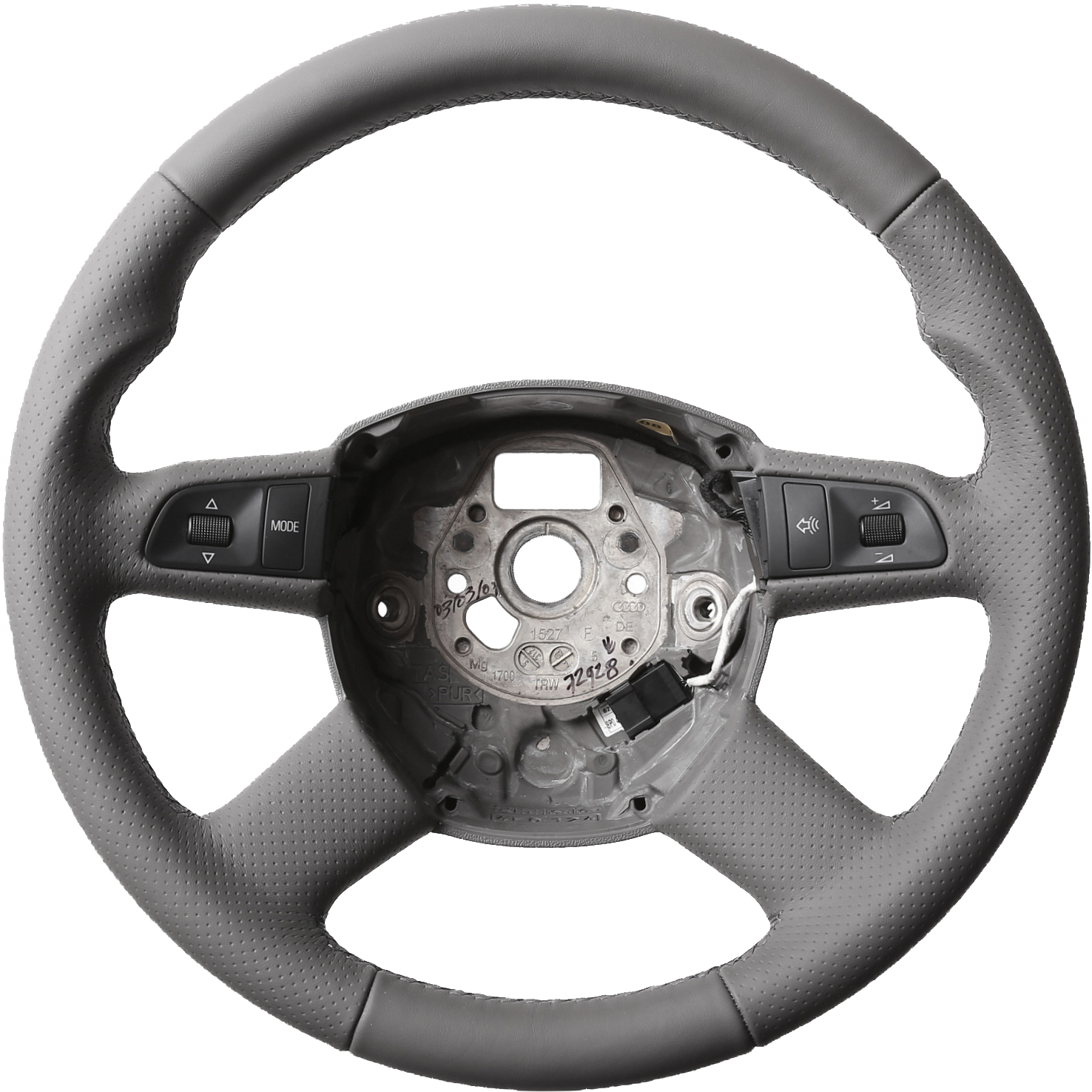 Audi Lenkrad A3 A4 A6 A8 Q5 Q7 grau Daumenauflagen Kombibezug Naht grau