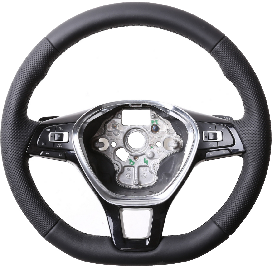 VW Lenkrad Golf 7 Passat B8 T6 Arteon Amarok Caddy Klassisch mit Moosgummi Kombibezug Naht schwarz