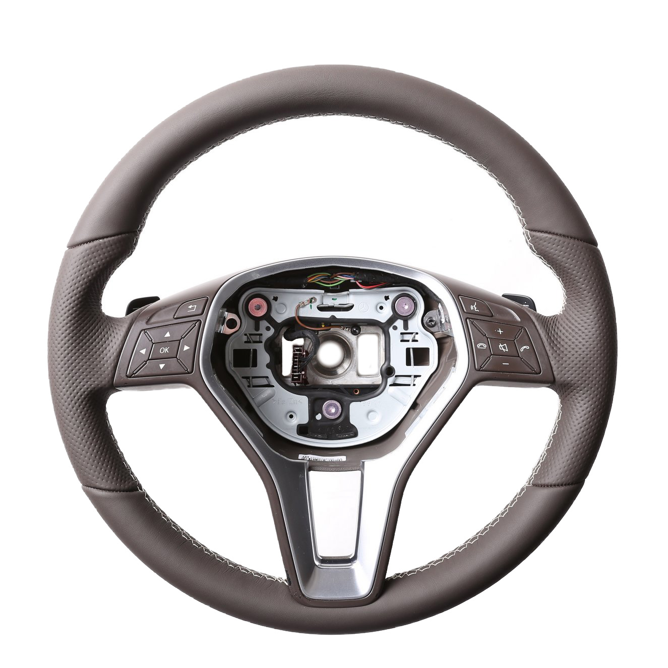 Mercedes Lenkrad A CLS GLK Klasse W176 C218 X204 Klassisch Kombibezug Naht silber