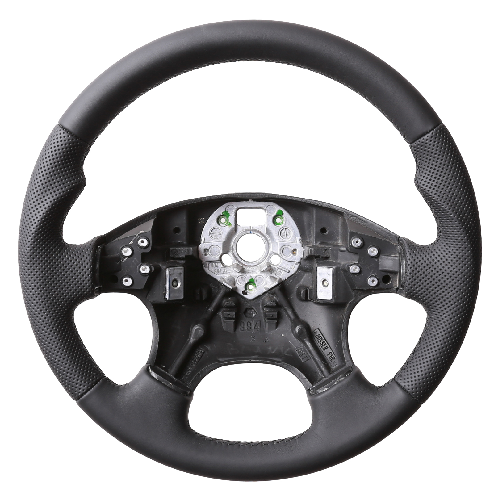 VW Lenkrad Golf 3 Passat 35i  B3 B4 Polo Caddy Daumenauflagen Kombibezug Naht schwarz