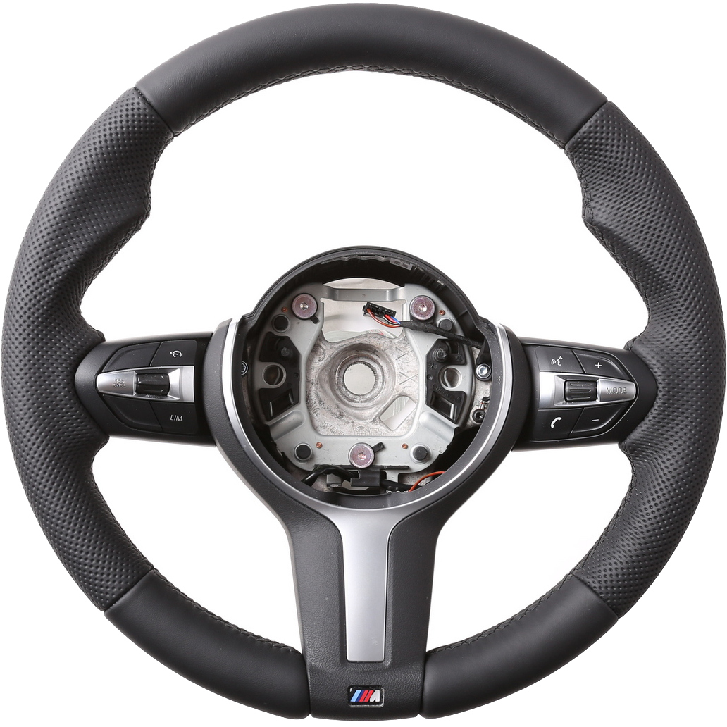 BMW Lenkrad F15 F20 F21 F22 F30 F31 F32 F33 F34 F36 M-Sport Daumenauflagen Kombibezug Naht schwarz
