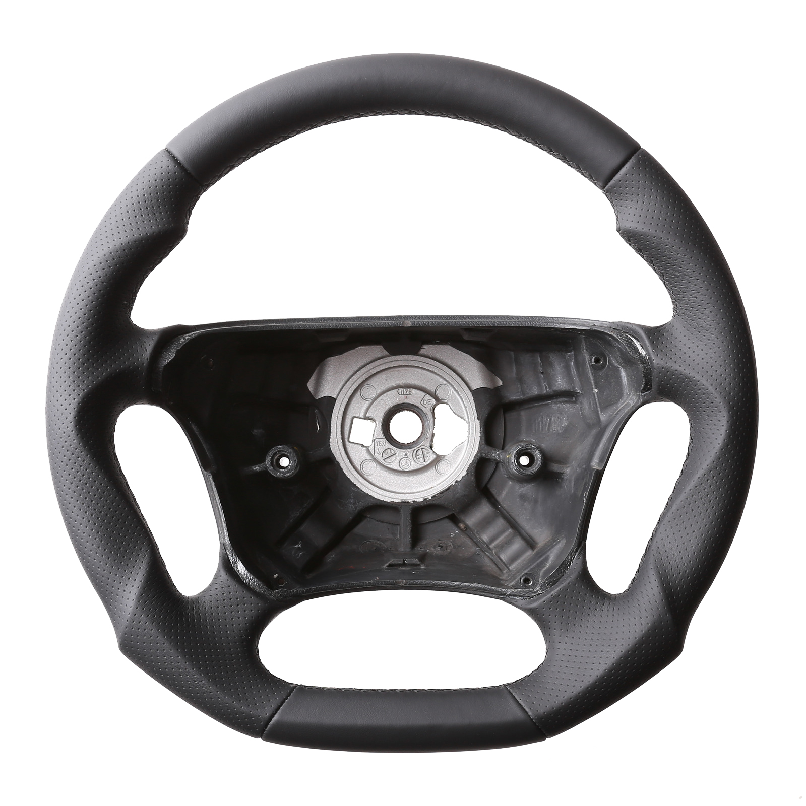 Mercedes Lenkrad W210 E Klasse W208 CLK W215 W220 Abgeflacht Kombibezug Naht schwarz