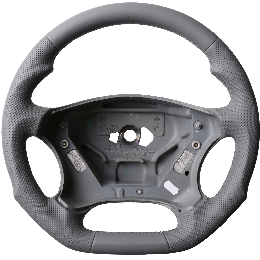 Mercedes Lenkrad W203 S203 C Klasse Grau Abgeflacht Kombibezug Naht Grau