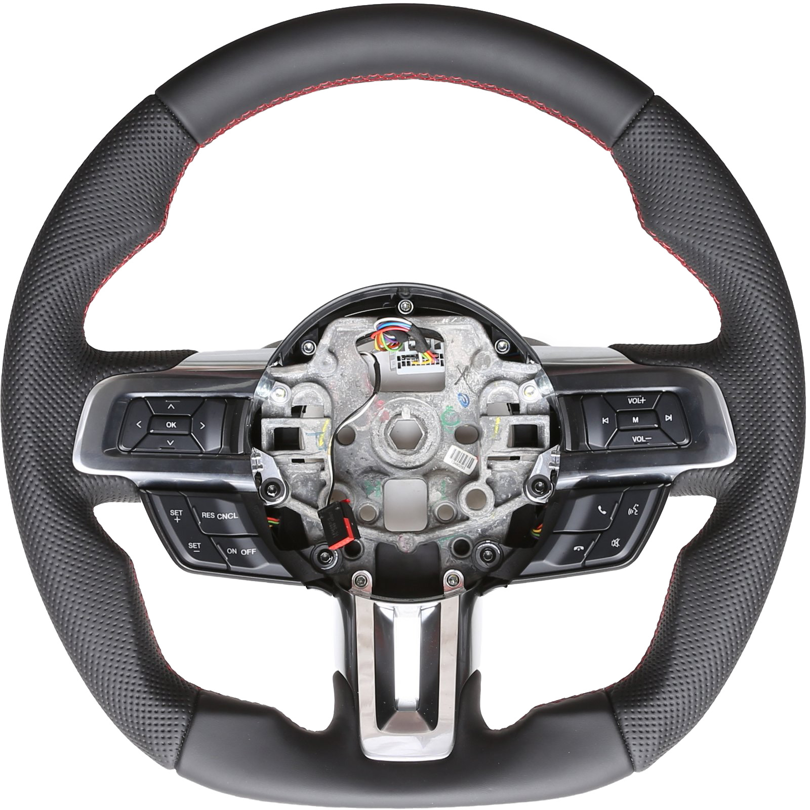 Ford Mustang Lenkrad Abgeflacht NEU Kombibezug Naht rot