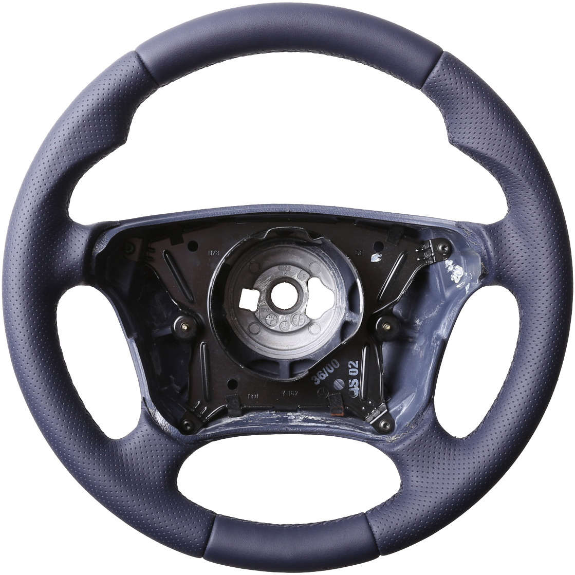 Mercedes Lenkrad W210 W208 CLK Daumenauflagen Kombibezug Naht blau
