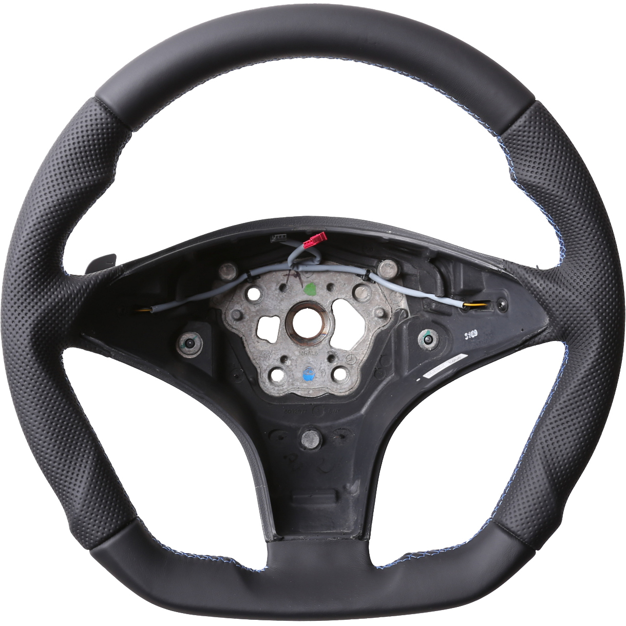 Mercedes Lenkrad CL W203 C219 CLS SLK R230 R171 Abgeflacht Kombibezug Naht blau