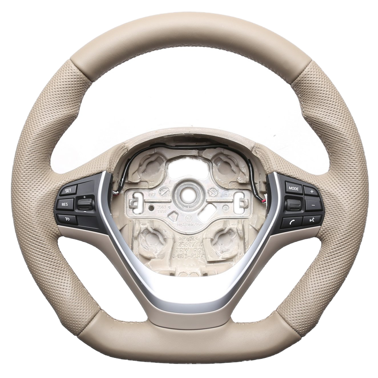 BMW Lenkrad F15 F20 F21 F22 F30 F31 F32 F33 F34 GT beige Abgeflacht Kombibezug Naht beige