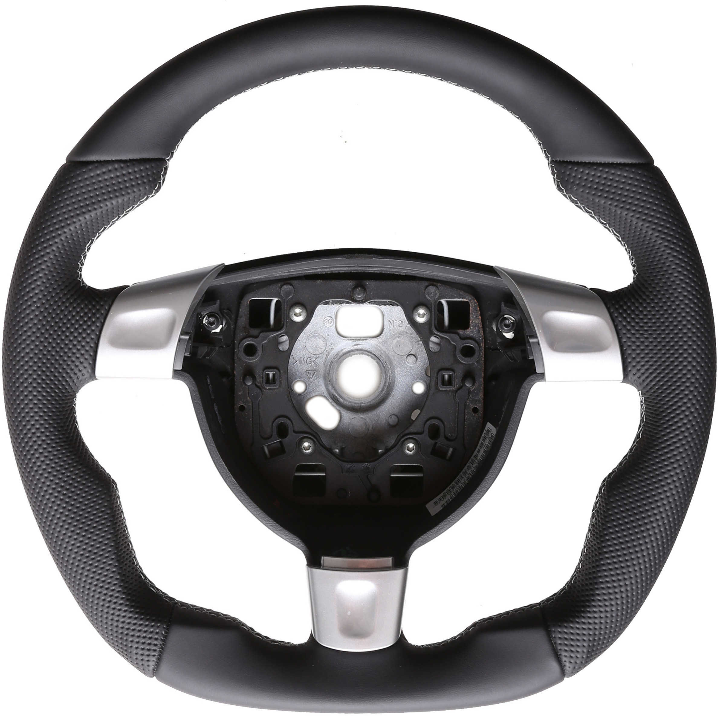 Porsche Lenkrad 911 997 Boxster Cayman 987 Abgeflacht Kombibezug Naht silber