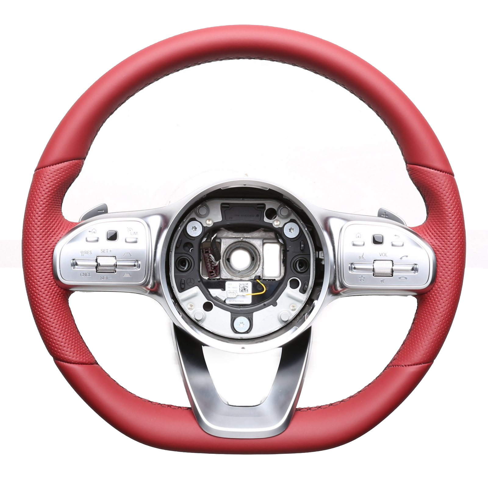 Mercedes Lenkrad A-Klasse W177 G-Klasse W463 GLC X253 S-Klasse 222 Kombibezug rot Naht rot