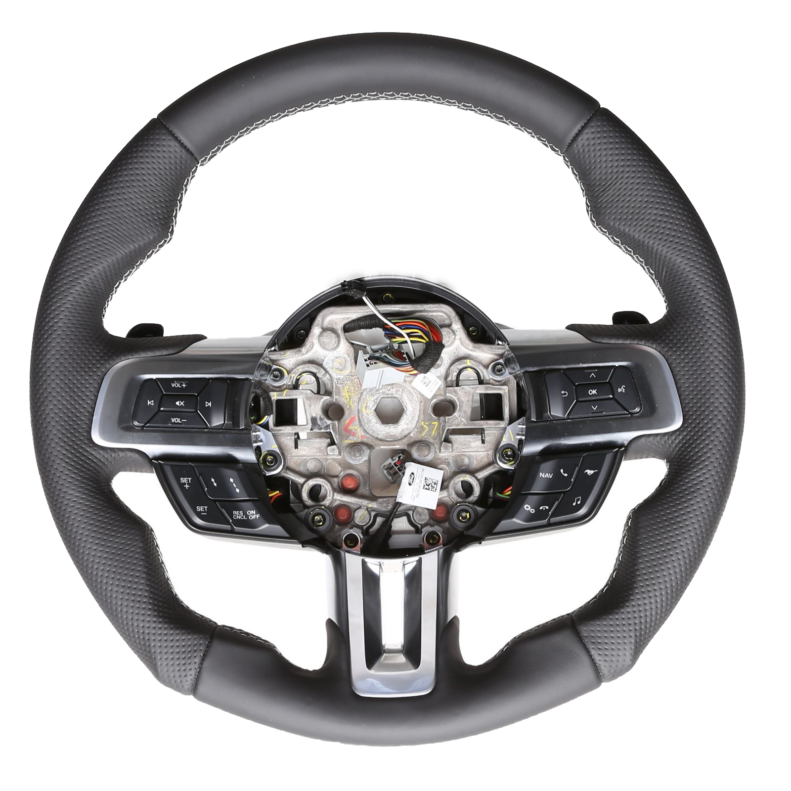 Ford Mustang Lenkrad Tuning NEU Kombibezug Naht silber