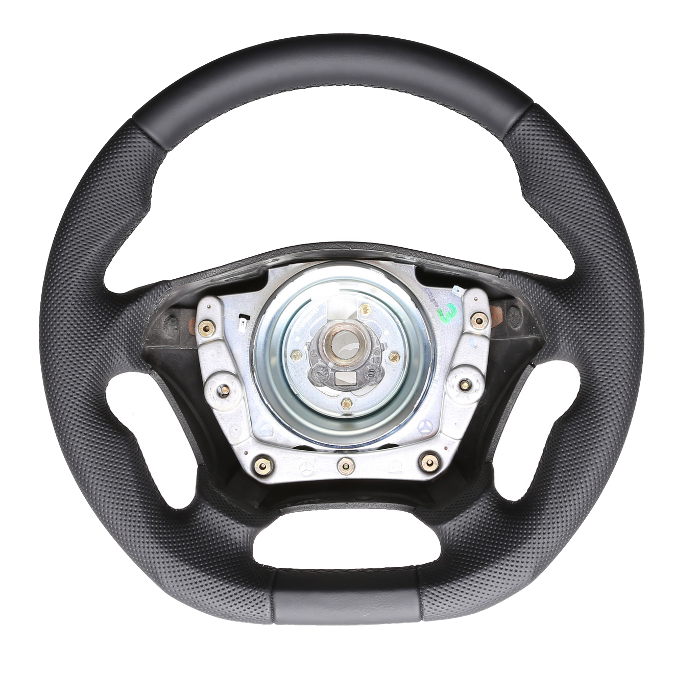 Mercedes Lenkrad W163 ML M-Klasse Abgeflacht NEU Kombibezug Naht schwarz