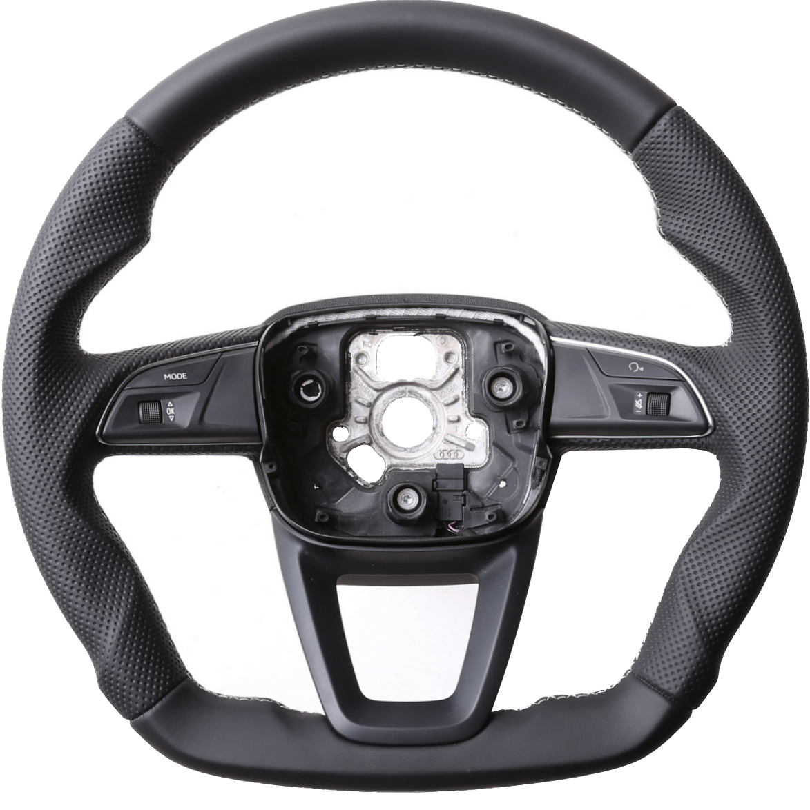 Audi Lenkrad A4 A1 S1 A3 A6 S6 A7 A8 Q3 Abgeflacht Kombibezug Naht silber