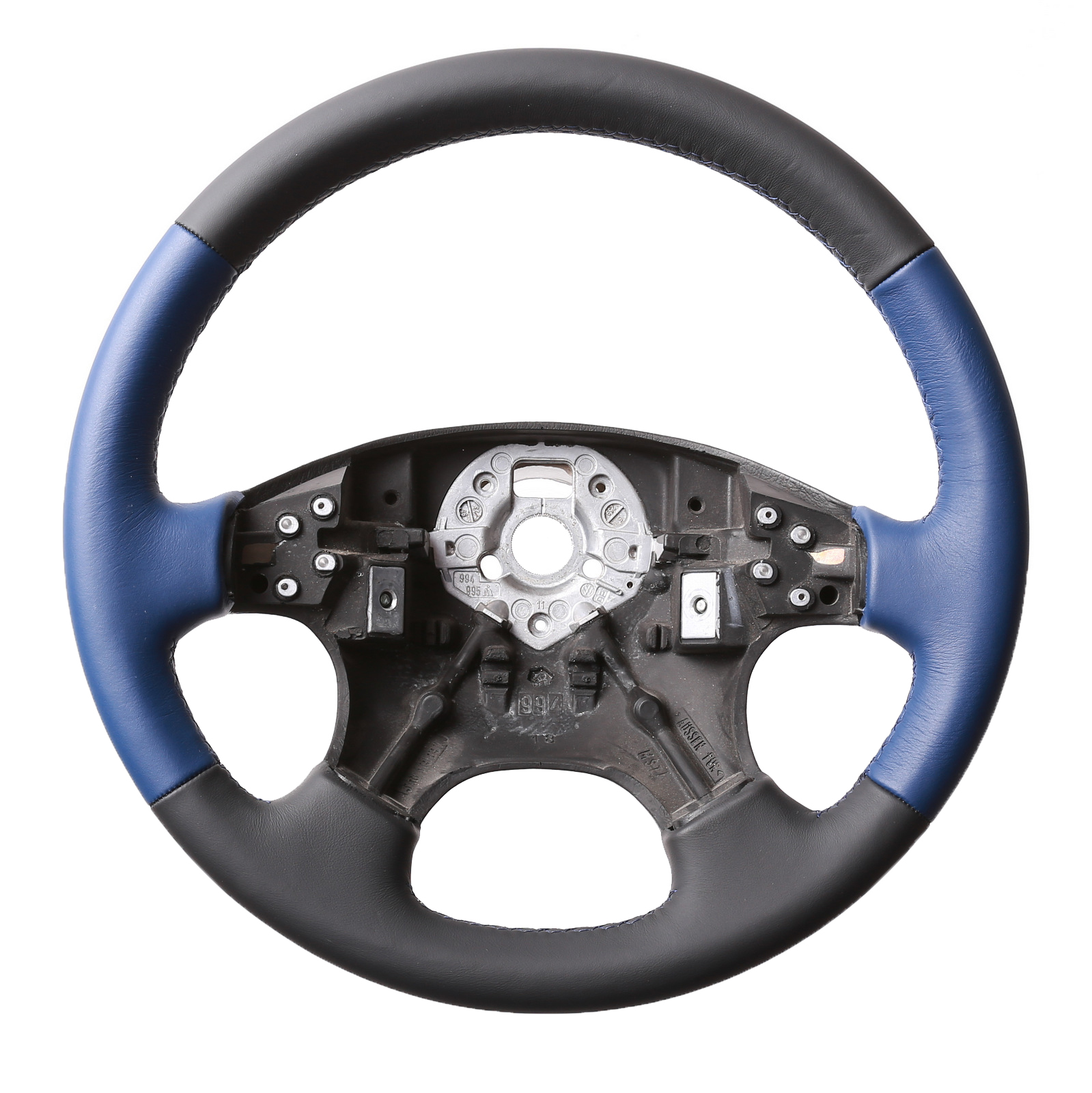 VW Lenkrad Golf 3 Passat 35i Bicolor blau nur Nappa Naht blau