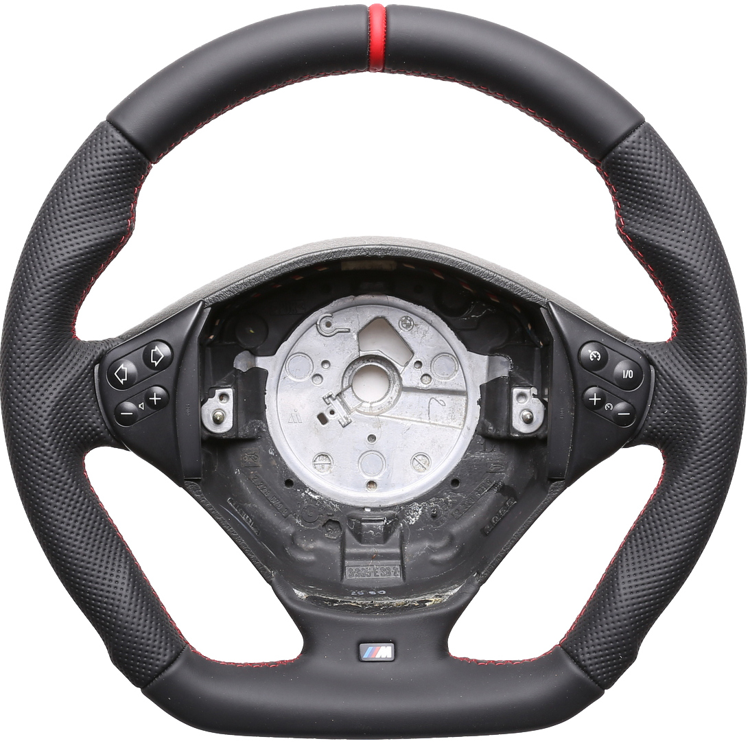 BMW Lenkrad E36 E38 E39 Z3 M-Sport Abgeflacht 12Uhr rot Kombibezug Naht rot