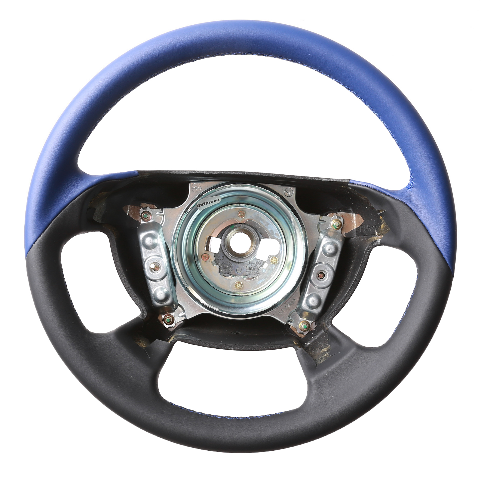 Mercedes Lenkrad CLK W208 SLK R170 Cabrio Bicolor blau nur Nappa Naht blau