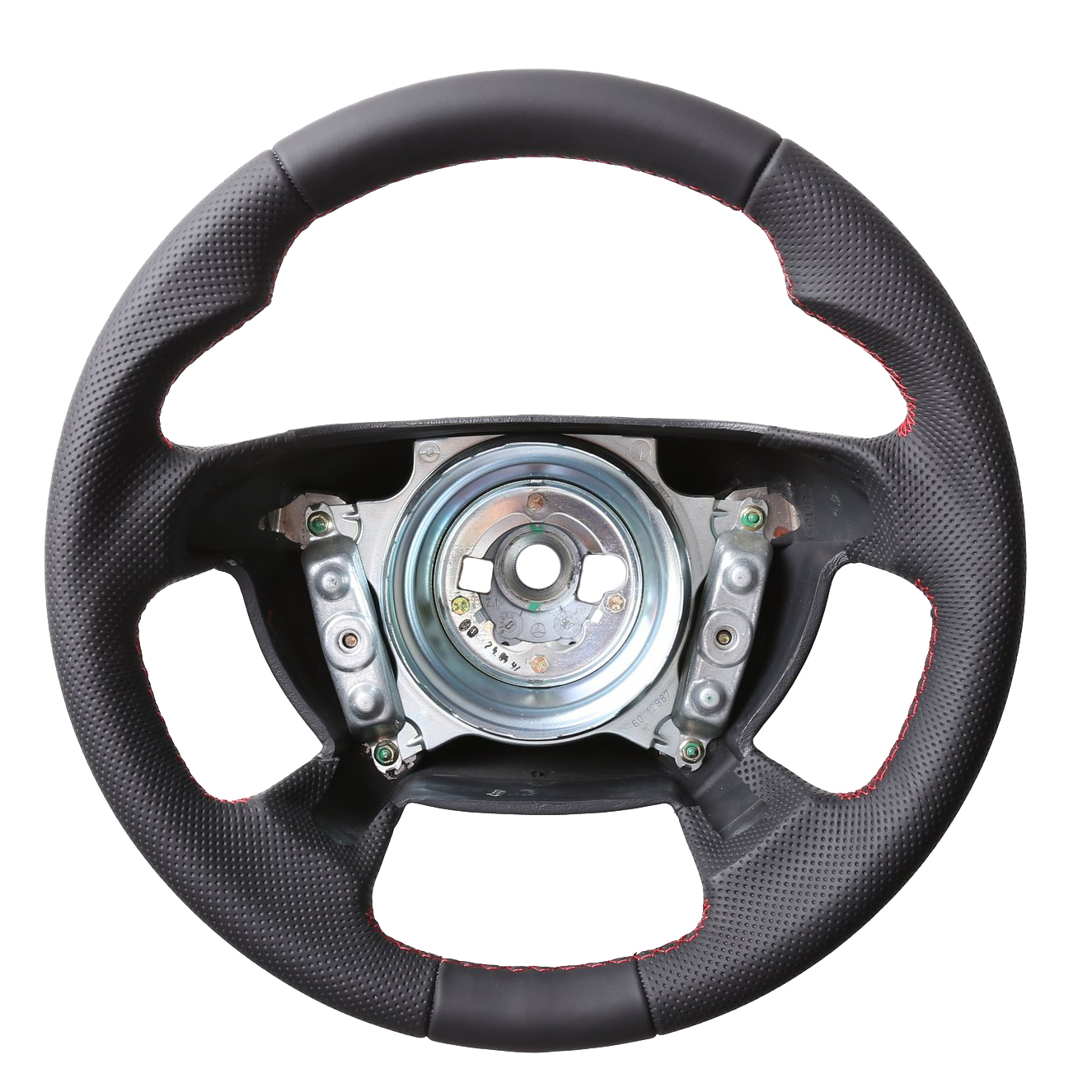 Mercedes Lenkrad CLK W208 SLK R170 SL R129 W202 Daumenauflagen Kombibezug Naht rot