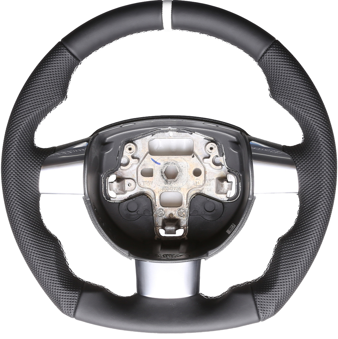 Ford Lenkrad Focus C-Max Focus Mk-2 Abgeflacht NEU Kombibezug 12Uhr Markierung silber Naht silber