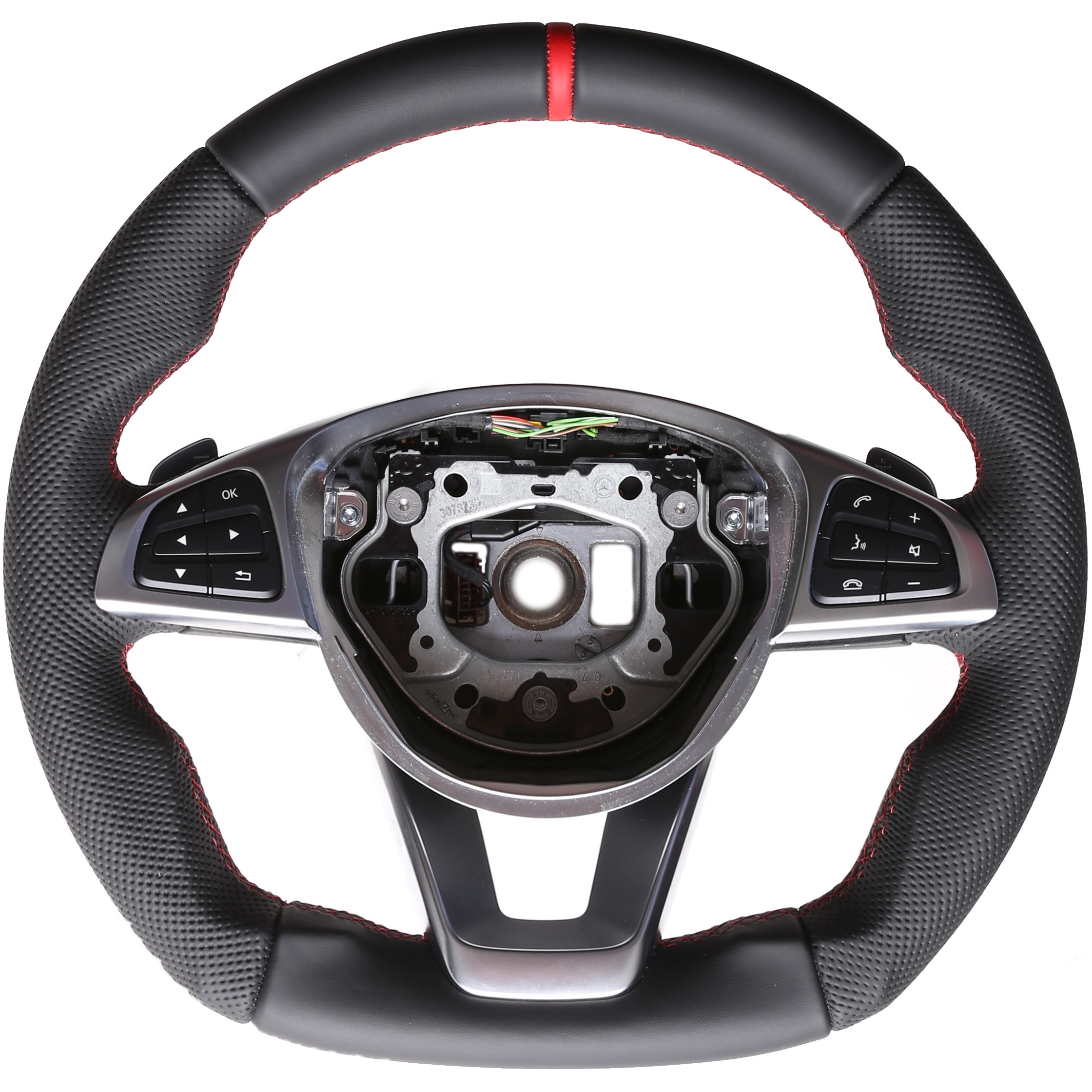 Mercedes Lenkrad C E GLE SL Klasse W205 W213 C292 R231 Abgeflacht 12 Uhr Markierung rot