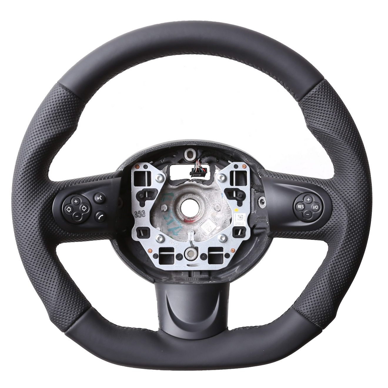 Mini Lenkrad One Mini Cooper R55 R56 R57 Abgeflacht Kombibezug Naht schwarz