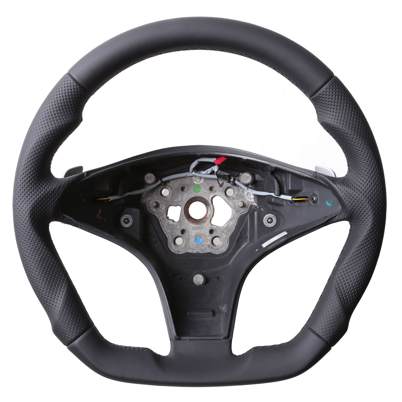 Mercedes Lenkrad CL W203 C219 CLS SLK R230 R171 Abgeflacht Kombibezug Naht schwarz