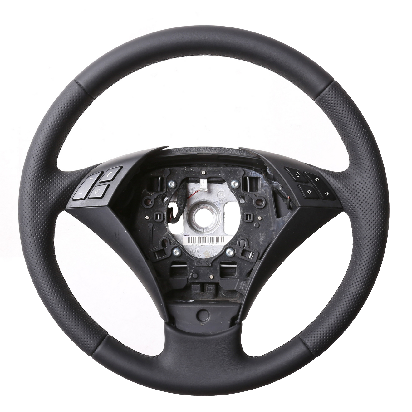 BMW Lenkrad E60 E61 Klassisch Kombibezug Naht schwarz