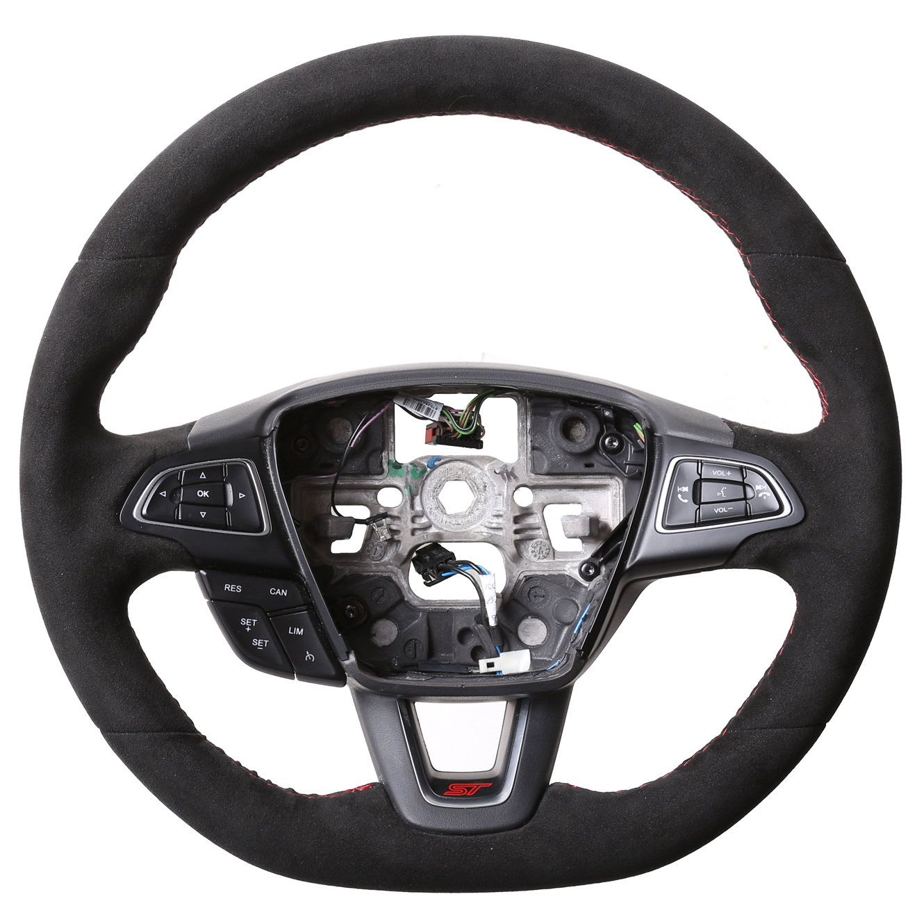 Ford Lenkrad Focus ST EcoSport Escape Grand C-Maxx Kuga nur Alcantara Naht rot