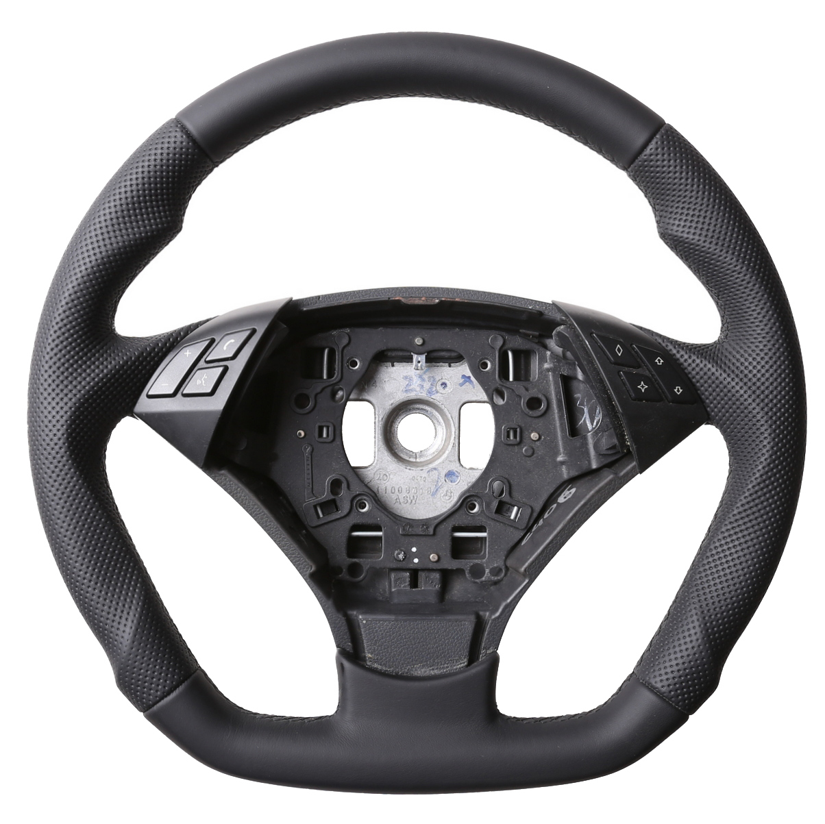 BMW Lenkrad E60 E61 Abgeflacht Kombibezug Naht schwarz