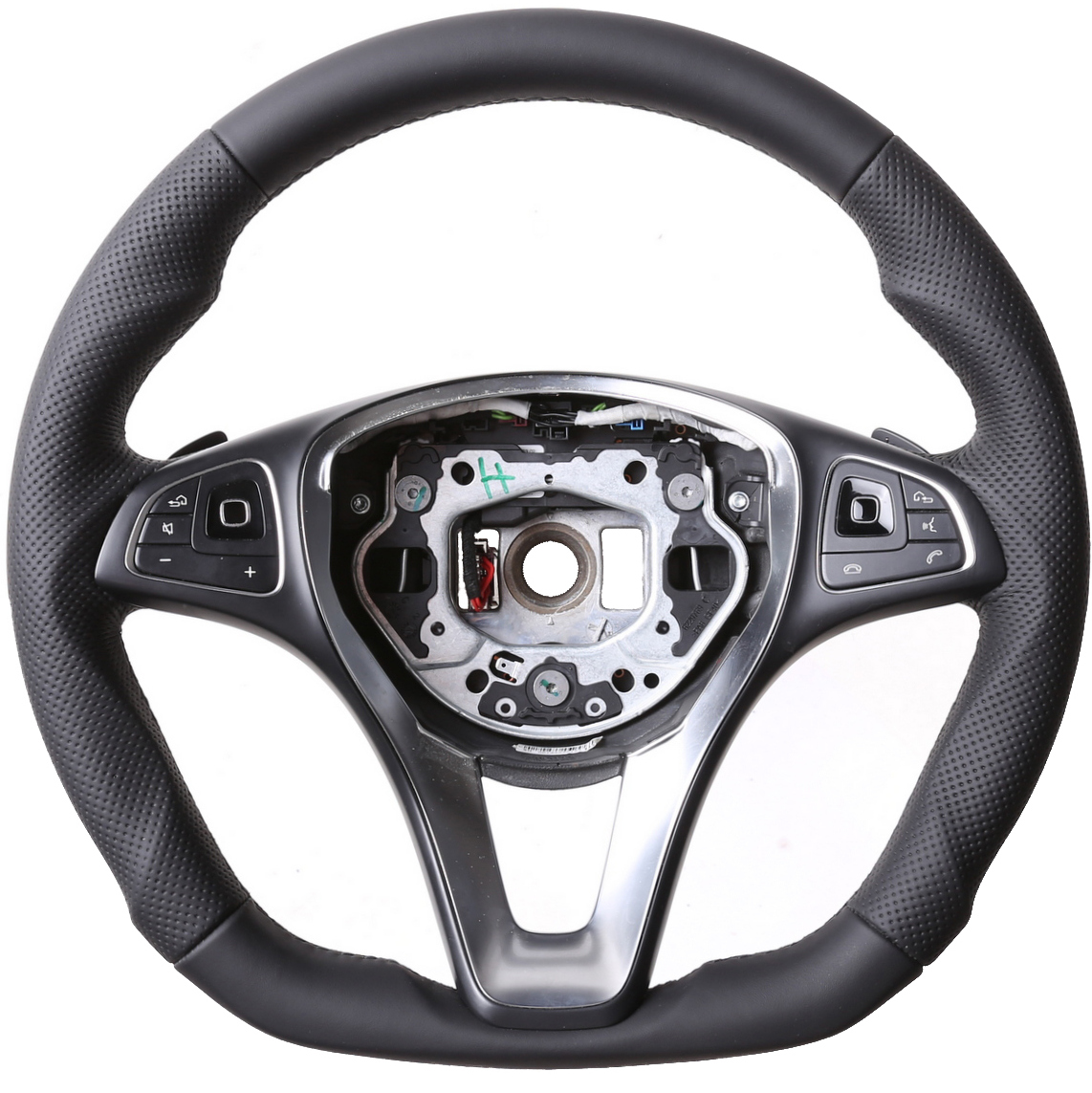 Mercedes Lenkrad A CLA GLC X Klasse W176 W117 X253 470 Abgeflacht Kombibezug Naht schwarz